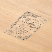 モダンア結婚クリル招待状 アクリル招待状 (レイダウン)