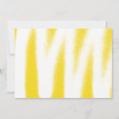 モダンイエロース絵を描プレイ写真卒業パーティー 招待状 (裏面)