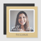 モダンイエローソーシャル後を追メディアMeフォトマグネット (正面/裏面)