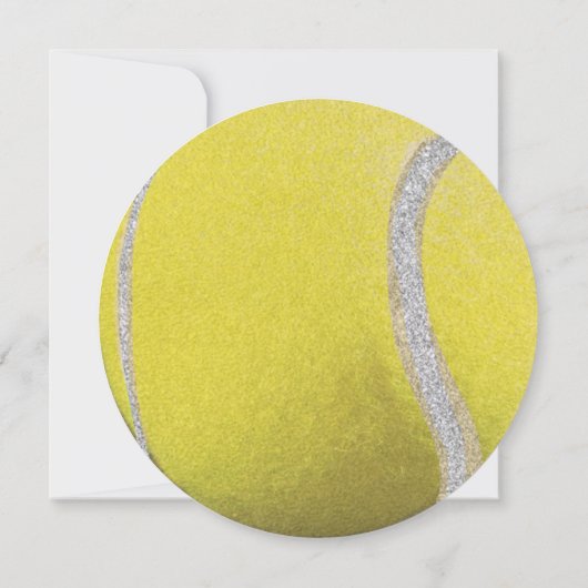 モダンイエローテニスボールパーソナライズされた誕生日 招待状 (裏面)