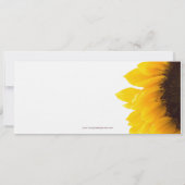 モダンイエローヒマワリーリハーサルディナー招待状 招待状 (裏面)