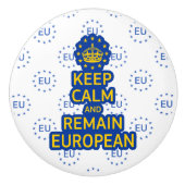 モダンイエローブルー保アルカムクラウンヨーロッパベクトル セラミックノブ (正面)