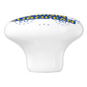 モダンイエローブルー保アルカムクラウンヨーロッパベクトル セラミックノブ (側面)