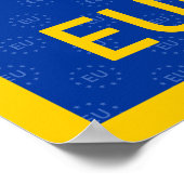 モダンイエローブルー保アルカムクラウンヨーロッパベクトル ポスター (角)