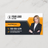 モダンイエロー 売却済み 不動産エージェント リアルター 名刺 (正面)