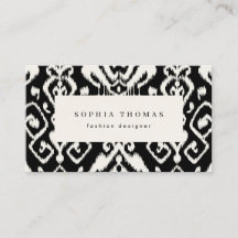 モダンイカット白黒プロフェッショナル名刺