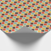 モダンイカット部族ファッションパターン ラッピングペーパー (角)