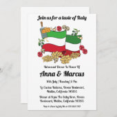 モダンイタリアンディナー招待状 招待状 (正面/裏面)