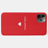 モダンイタリアン引用文ハイカスタムラブレッドホワイト文字 Case-Mate iPhoneケース (裏面(横))