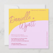 モダンイタリアン結婚夏 招待状 (正面)