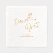 モダンイタリアン結婚夏 箔ナプキン (正面)