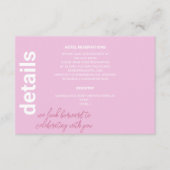 モダンイタリアン結婚詳細 エンクロージャーカード (正面)