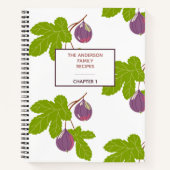 モダンイチジクとイタリアンアイズ葉ファミリーレシピブック ノートブック (正面)
