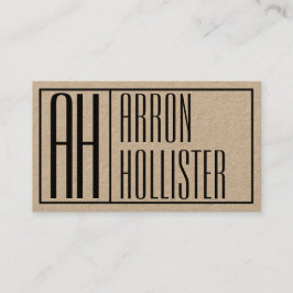 モダンイニシャルと名前のロゴ 名刺