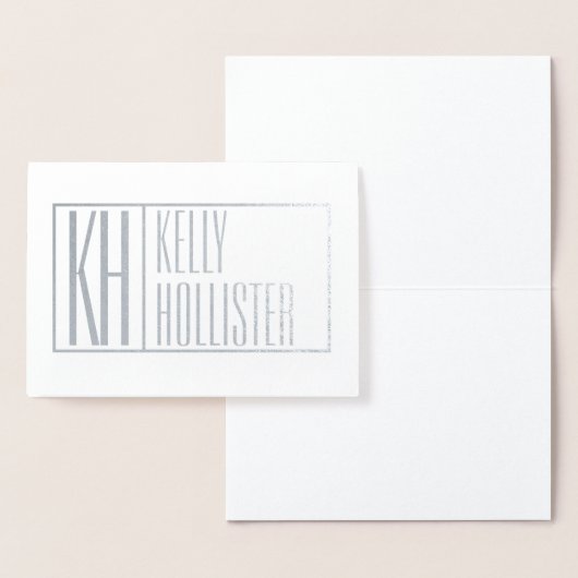 モダンイニシャルと名前のロ空白のゴ（内側） 箔カード (ディスプレー)