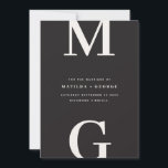 モダンイニシャルはっきりしたグラフィック結婚タイポグラフィ セーブザデート<br><div class="desc">モダンイニシャルはっきりしたグラフィックタイポグラフィ結婚式の日付カードを保存する。と、モダンタイポグラフィエレガントとバックストライプのデザイン。色は可能でカスタマイズす。</div>