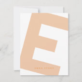 モダンイニシャルオーバーサイズモノグラムと名前 ノートカード (正面)