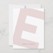 モダンイニシャルオーバーサイズモノグラムと名前 ノートカード (正面)