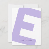 モダンイニシャルオーバーサイズモノグラムと名前 ノートカード (正面)