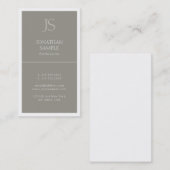 モダンイニシャルシエレガントックテンプレートプロフェッショナル 名刺 (正面/裏面)