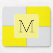 モダンイニシャルネオン幾何カラーブロックールク マウスパッド (正面)