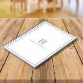 モダンイニシャルパティーナ ブルーボーダー ノートブック