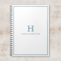 モダンイニシャルパティーナ ブルーボーダー