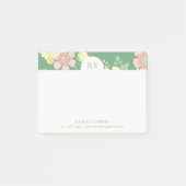 モダンイニシャルボホフローラカラフル ポストイット (正面)