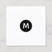 モダンイニシャルミニマルQRコードプロフェッショナル スクエア名刺 (正面)