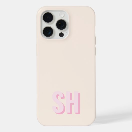 モダンイニシャルモノグラム iPhoneケース (裏面)