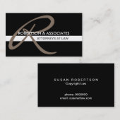 モダンイニシャル弁護士プロフェッショナル名刺 名刺 (正面/裏面)