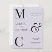 モダンイニシャル結婚式招待状 招待状 (正面)