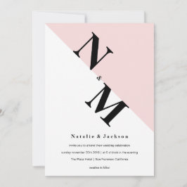 モダンイニシャル結婚式招待状 招待状