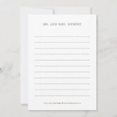 モダンイニシャル編集可能カラー結婚ズありがとう サンキューカード (裏面)