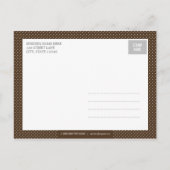 モダンイニシャル誕生のお知らせ – 青 案内ポストカード (裏面)