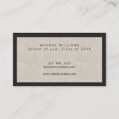 モダンイニシャル黒人大学院生 コーリングカード (裏面)