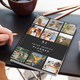 モダンイニシャル/名前フォトコラージュ2025年年 プランナー手帳