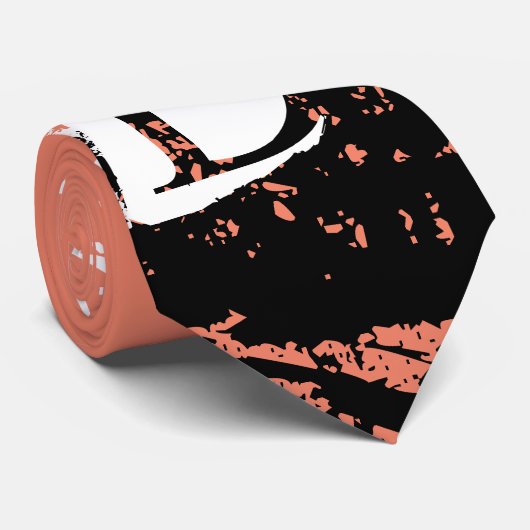 モダンイニシャルdサケ珊瑚モノグラム ネクタイ (ロール)