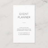 モダンイベントプランナーミニマル熱葉 名刺 (裏面)