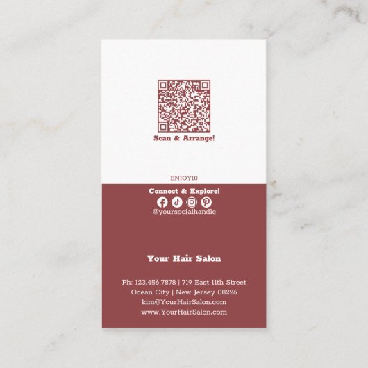 モダンイメージヘアドレ楽しむザー10%オフ！ 割引カード (裏面)