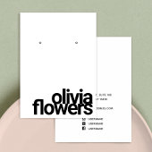 モダンイヤリはっきりしたング白黒 名刺