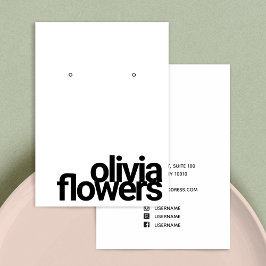 モダンイヤリはっきりしたング白黒 名刺