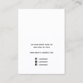 モダンイヤリはっきりしたング白黒 名刺 (裏面)