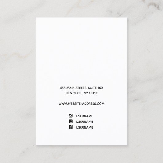 モダンイヤリはっきりしたング白黒 名刺 (裏面)