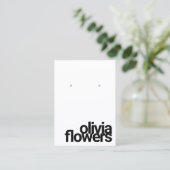 モダンイヤリはっきりしたング白黒 名刺 (スタンド正面)