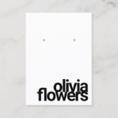 モダンイヤリはっきりしたング白黒 名刺 (正面)