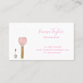 モダンイラストレーションメイクアップアーティストの名刺 名刺 (裏面)