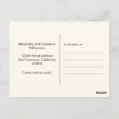 モダンイラストレーション新しい自宅住所を移動 ポストカード (裏面)