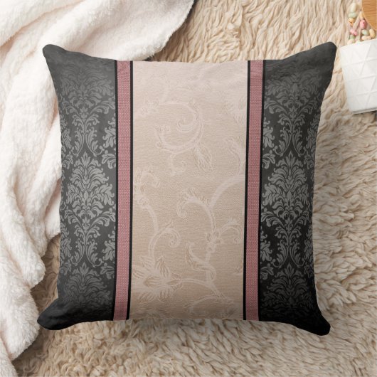 モダンインスパイアフローラのファブリックストライプのヴィンテージ クッション (ブランケット)