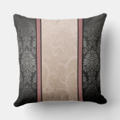 モダンインスパイアフローラのファブリックストライプのヴィンテージ クッション (裏面)